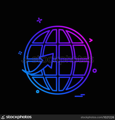 Globe icon design vector