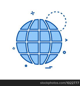 Globe icon design vector