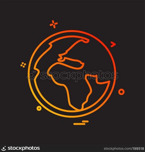 Globe icon design vector 
