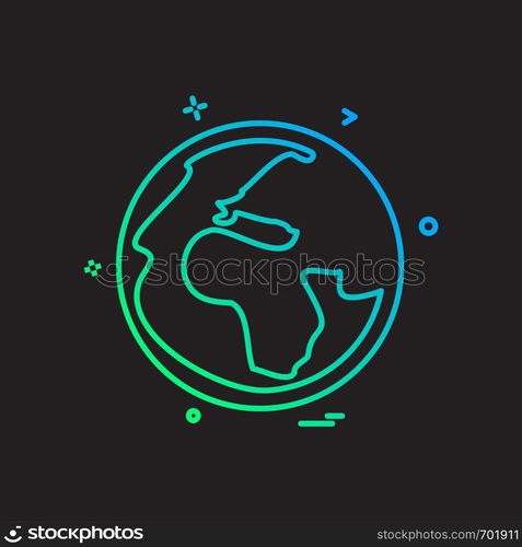 Globe icon design vector