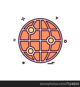 Globe icon design vector