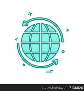 Globe icon design vector