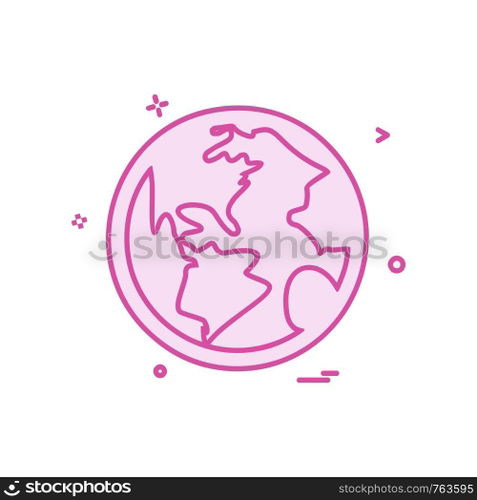 Globe icon design vector