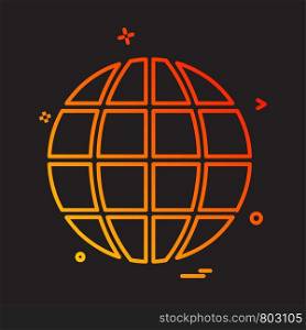 Globe icon design vector