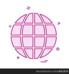 Globe icon design vector