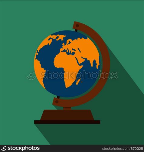Globe icon. Flat illustration of globe vector icon for web. Globe icon, flat style.