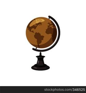 Globe icon in cartoon style on a white background. Globe icon, cartoon style