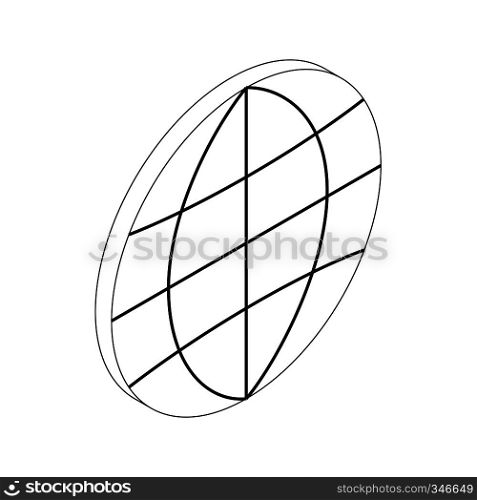 Globe icon in isometric 3d style isolated on white background. Globe icon, isometric 3d style