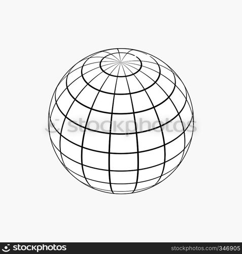 Globe icon in isometric 3d style isolated on white background. Globe icon, isometric 3d style