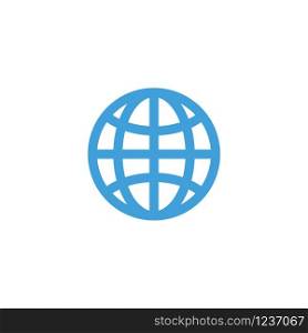 Globe icon. Line design template