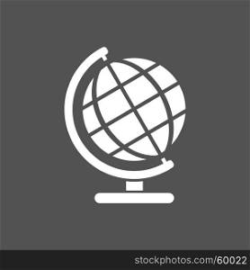 Globe icon on a dark background
