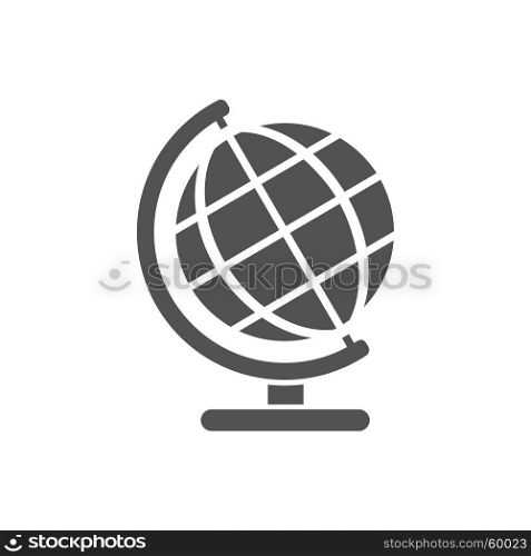 Globe icon on a white background