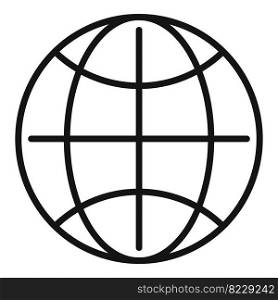 Globe icon outline vector. Computer window. Web tab. Globe icon outline vector. Computer window