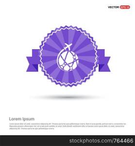 globe icon - Purple Ribbon banner