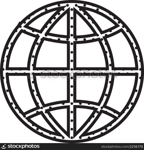 Globe icon sign symbol design