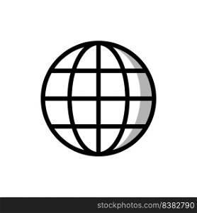 Globe Icon Vector Design Template.
