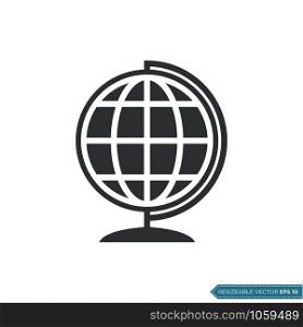 Globe Icon Vector Logo Template Illustration Design. Vector EPS 10.