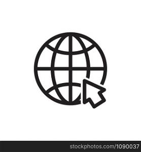 globe icon vector logo template in trendy flat style