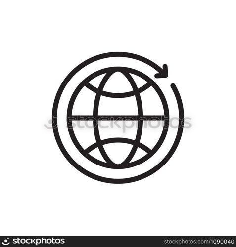 globe icon vector logo template in trendy flat style