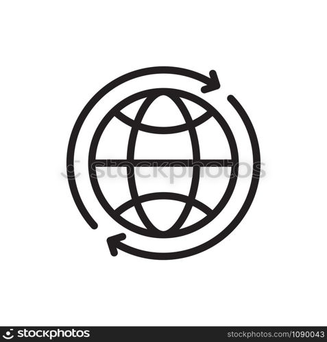 globe icon vector logo template in trendy flat style