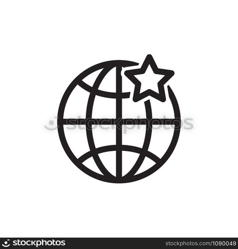 globe icon vector logo template in trendy flat style