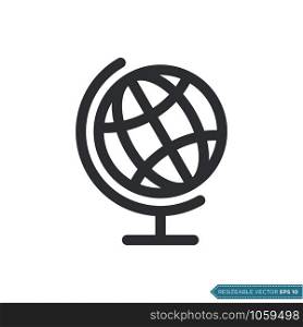 Globe Icon Vector Template. EPS 10