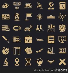 Globe icons set. Simple style of 36 globe vector icons for web for any design. Globe icons set, simple style