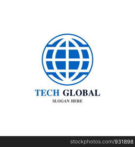globe illustration logo and symbol vector
