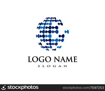 globe ilustration logo vector template