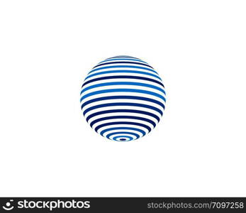 globe ilustration logo vector template