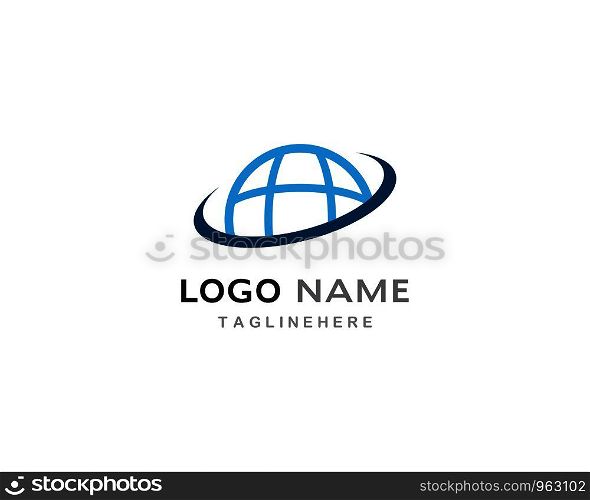 globe ilustration logo vector template