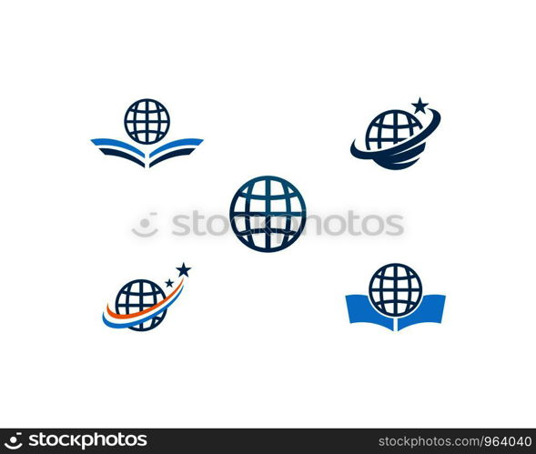 globe ilustration logo vector template