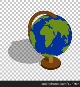 Globe isometric icon 3d on a transparent background vector illustration. Globe isometric icon