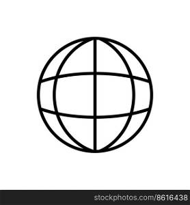 Globe line icon vector