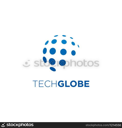 Globe Logo Design related to global industries, technology and international business