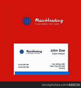 Globe logo Design with business card template. Elegant corporate identity. - Vector