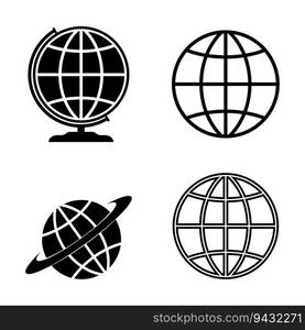 Globe logo vector design illustration