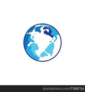 Globe logo vector icon illustration design