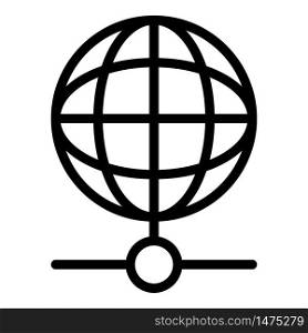 Globe online icon. Outline globe online vector icon for web design isolated on white background. Globe online icon, outline style