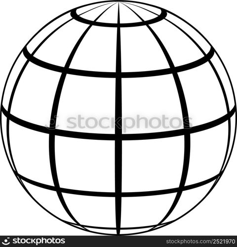 Globe planet sphere linessurface sphere vector template