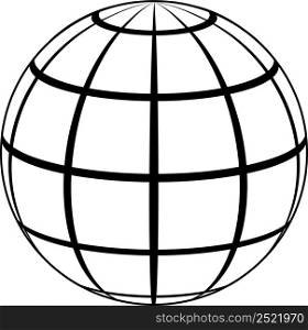 Globe planet sphere linessurface sphere vector template