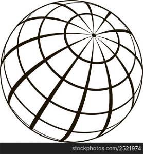 Globe technical contours earth imaginary lines grid Meridian parallel longitude