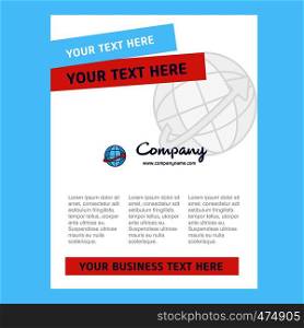 Globe Title Page Design for Company profile ,annual report, presentations, leaflet, Brochure Vector Background