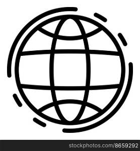 Globe tour icon outline vector. Earth tour. Planet travel. Globe tour icon outline vector. Earth tour