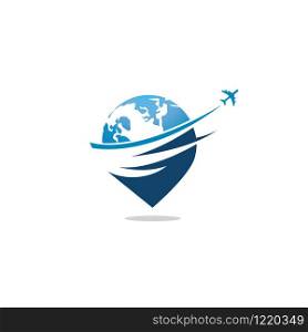Globe Travel logo design. Travel and tour vector logo design concept.