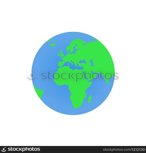Globe vector icon. Planet symbol illustration. Europe countries.