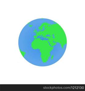Globe vector icon. Planet symbol illustration. Europe countries.