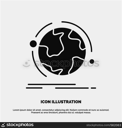 globe, world, discover, connection, network Icon. glyph vector gray symbol for UI and UX, website or mobile application. Vector EPS10 Abstract Template background
