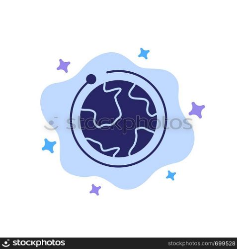 Globe, World, Internet, Hotel Blue Icon on Abstract Cloud Background