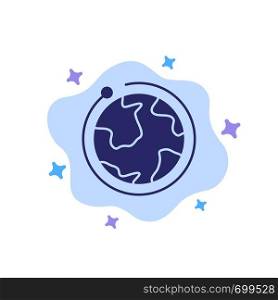 Globe, World, Internet, Hotel Blue Icon on Abstract Cloud Background